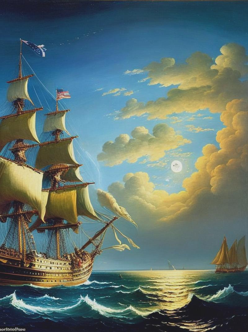 02212-1267912516-Captain James Cook observing the stars with his crew; The deck of HMS Endeavour in the middle of the Pacific Ocean; Bright moonl.png